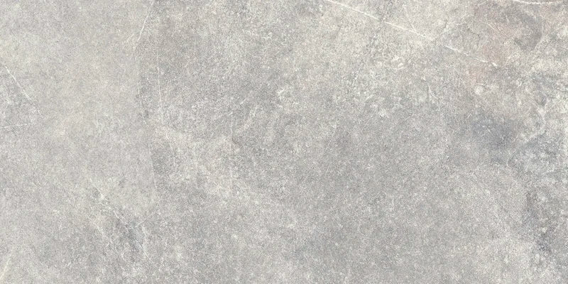 Piastrella in gres porcellanato effetto pietra naturale della collezione Pietre di Fiume di Ceramica Rondine, formato 30x60 cm, colore Grigio