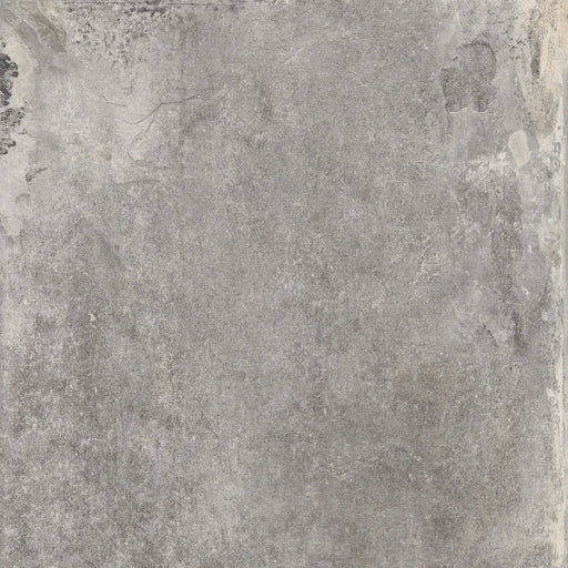 Piastrella in gres porcellanato effetto pietra vissuta della collezione Provence di Ceramica Rondine, formato 100x100 cm, colore Grey