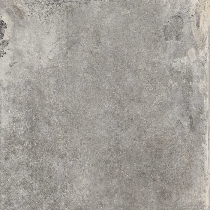Piastrella in gres porcellanato effetto pietra vissuta della collezione Provence di Ceramica Rondine, formato 100x100 cm, colore Grey