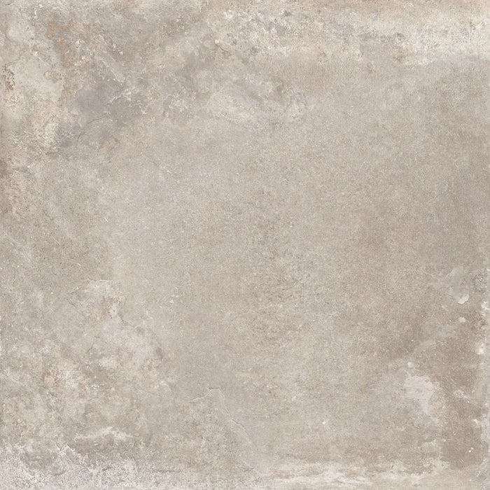 Piastrella in gres porcellanato effetto pietra vissuta della collezione Provence di Ceramica Rondine, formato 100x100 cm, colore Light Grey