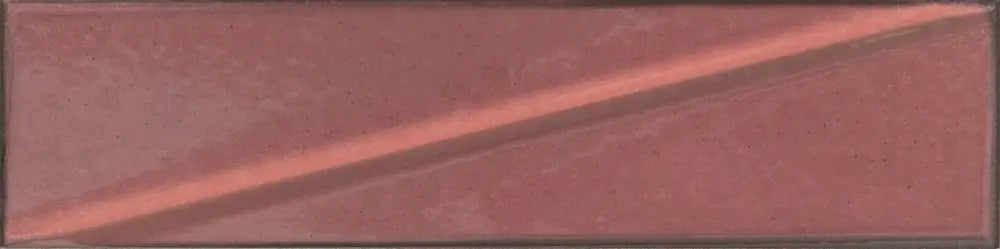 Dettaglio piastrella per rivestimento in ceramica effetto mattoncino Lucido 7,6x30,5 cm della collezione Pulse, colore Ruby di Ceramica Settecento