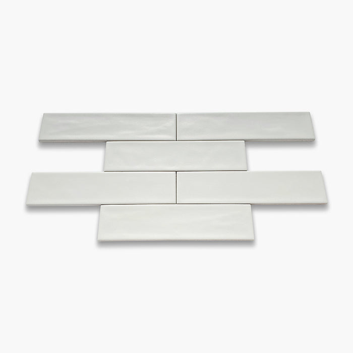 Foto Piastrella da pavimento e rivestimento in gres porcellanato serie paint di Self Style Keradom, colore Pearl formato 6x25 opaco 