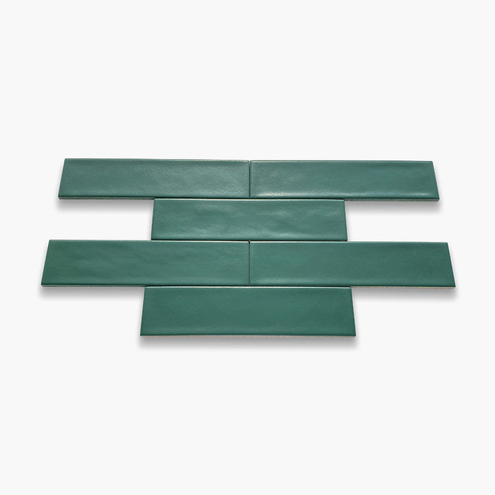 Foto Piastrella da pavimento e rivestimento in gres porcellanato serie paint di Self Style Keradom, colore Petrol formato 6x25 opaco 