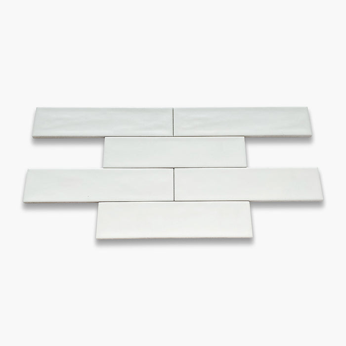 Foto Piastrella da pavimento e rivestimento in gres porcellanato serie paint di Self Style Keradom, colore WHITE formato 6x25 opaco 