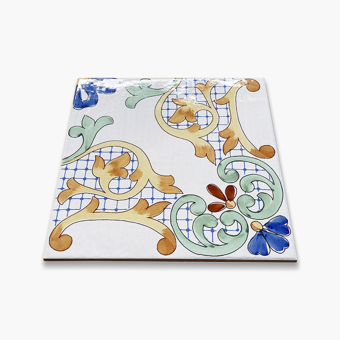 foto decoro camerota della serie palinuro di Idea ceramica, formato 34x34