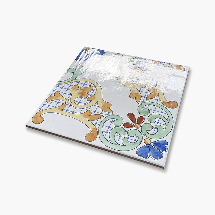 foto decoro camerota della serie palinuro di Idea ceramica, formato 34x34