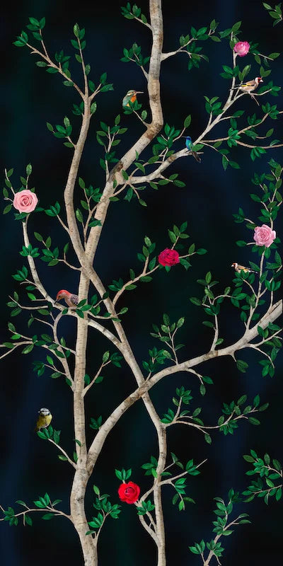 Piastrella da rivestimento in gres effetto carta da parati, lucido, della collezione Paper41 Lux di 41zero42, 60x120 cm, Decoro Lars