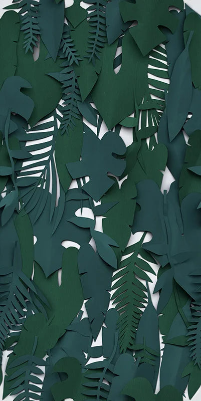 Piastrella da rivestimento in gres ultrasottile effetto carta da parati, opaco, della collezione Paper41 Pro di 41zero42, 50x100 cm, Decoro natural 3D Midori