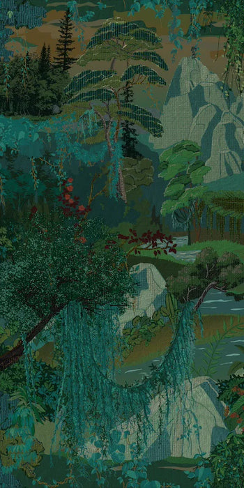 Piastrella da rivestimento in gres ultrasottile effetto carta da parati, opaco, della collezione Paper41 Up di 41zero42, 50x100 cm, Decoro natura materico Diana