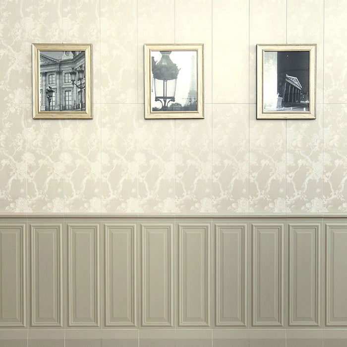 Dettaglio piastrella per rivestimento in gres porcellanato effetto boiserie 24x72 cm, collezione Park Avenue di Ceramica Settecento, colore Corda