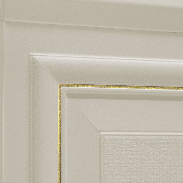Dettaglio piastrella per rivestimento in gres porcellanato effetto boiserie 24x72 cm, collezione Park Avenue di Ceramica Settecento, colore Ivory Gold
