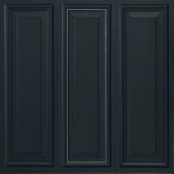 Dettaglio piastrella per rivestimento in gres porcellanato effetto boiserie 24x72 cm, collezione Park Avenue di Ceramica Settecento, colore Platinum Black