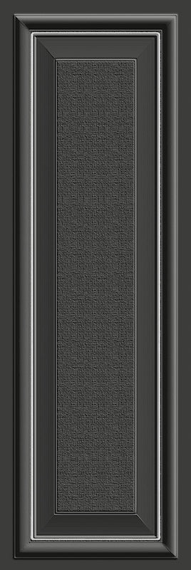 Dettaglio piastrella per rivestimento in gres porcellanato effetto boiserie 24x72 cm, collezione Park Avenue di Ceramica Settecento, colore Platinum Black