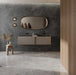 Bagno Moderno ed elegante con pavimento in gres porcellanato lappato effetto pietra. Collezione Pietra Viva di Gardenia Orchidea formato 60x120 colore Grey