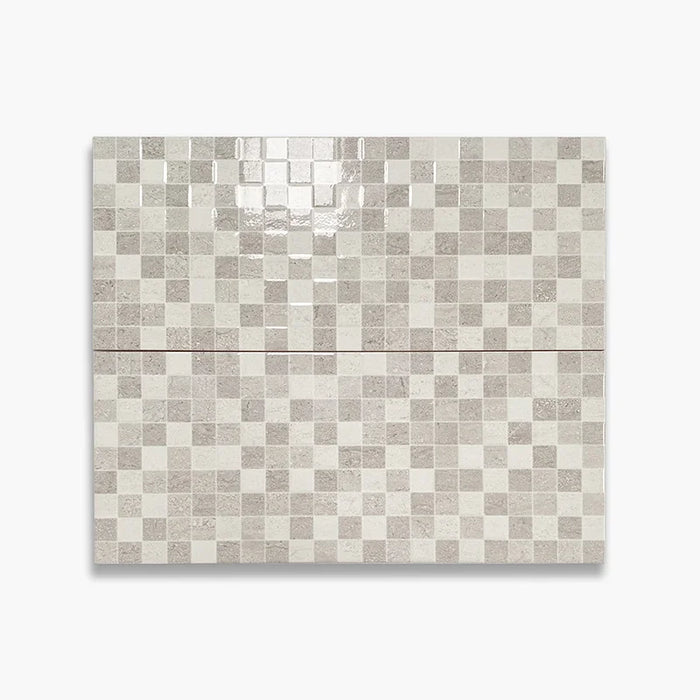 Ceramica e mattonelle per rivestimento effetto mosaico grigio 25x60