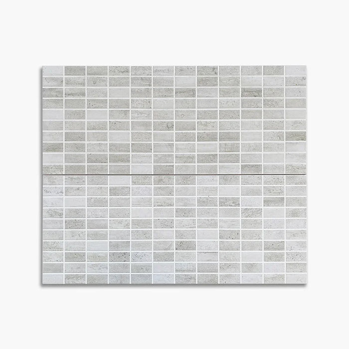 Rivestimento al miglior prezzo effetto mosaico, 25x60 grigio 