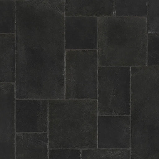 Dettaglio piastrella in gres porcellanato effetto pietra rustica della Collezione Proxi di Ceramica Settecento, colore Antracite 48x48