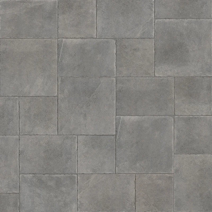 Dettaglio piastrella in gres porcellanato effetto pietra rustica della Collezione Proxi di Ceramica Settecento, colore Grigio 48x48