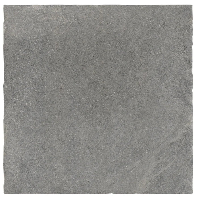 Dettaglio piastrella in gres porcellanato effetto pietra rustica della Collezione Proxi di Ceramica Settecento, colore Grigio 48x48