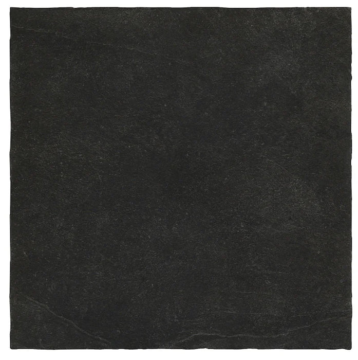 Dettaglio piastrella in gres porcellanato effetto pietra rustica della Collezione Proxi di Ceramica Settecento, colore Antracite 48x48