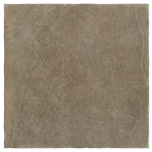 Dettaglio piastrella in gres porcellanato effetto pietra rustica della Collezione Proxi di Ceramica Settecento, colore Bruno 48x48