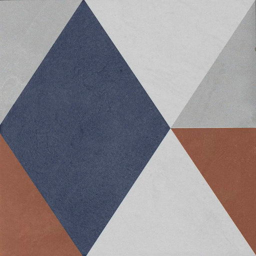 Piastrella gres Quadra Decoro 11 20.5x20.5 cm Eccentrico, effetto cementina opaco.