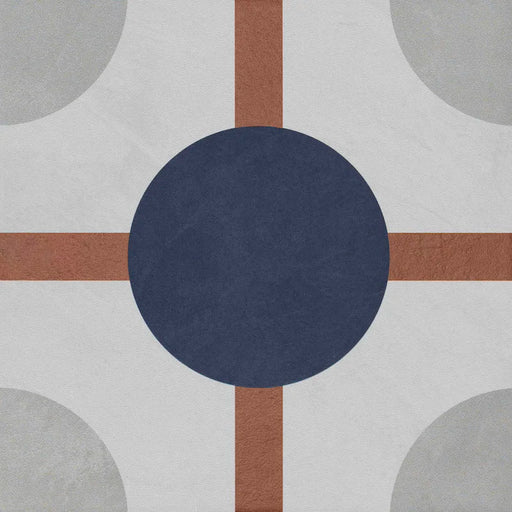 Piastrella gres Quadra Decoro 12 20.5x20.5 cm Eccentrico, effetto cementina opaco.