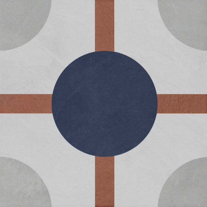 Piastrella gres Quadra Decoro 12 20.5x20.5 cm Eccentrico, effetto cementina opaco.