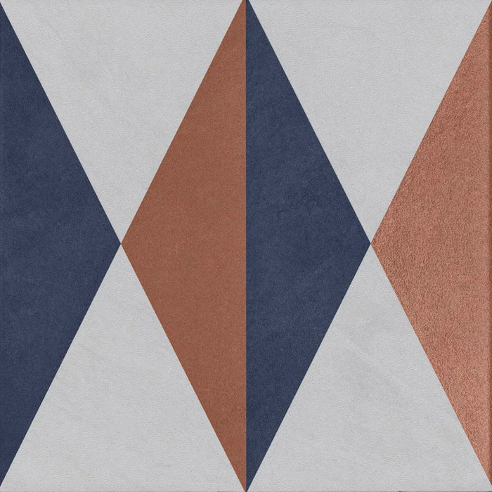 Piastrella gres Quadra Decoro 13 20.5x20.5 cm Eccentrico, effetto cementina opaco.