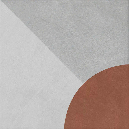 Piastrella gres Quadra Decoro 14 20.5x20.5 cm Eccentrico, effetto cementina opaco.