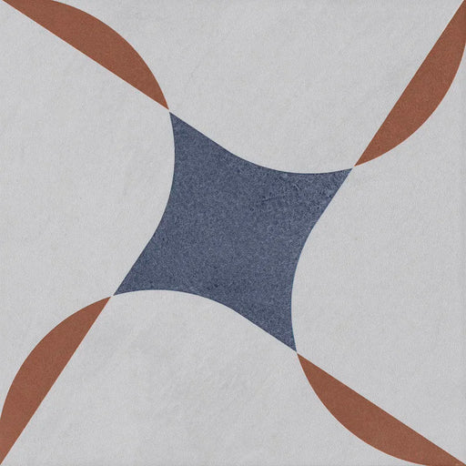 Piastrella gres Quadra Decoro 15 20.5x20.5 cm Eccentrico, effetto cementina opaco.