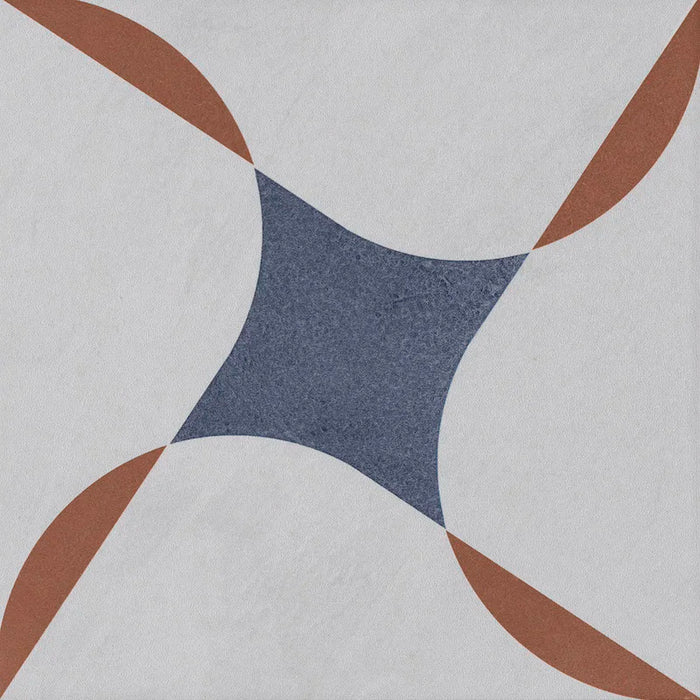 Piastrella gres Quadra Decoro 15 20.5x20.5 cm Eccentrico, effetto cementina opaco.