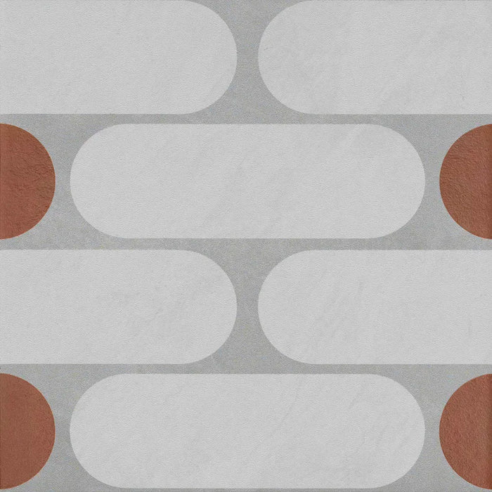 Piastrella gres Quadra Decoro CEQUA020007 20.5x20.5 cm Eccentrico, effetto cementina opaco.