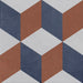 Piastrella gres Quadra Decoro CEQUA020010 20.5x20.5 cm Eccentrico, effetto cementina opaco.