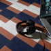 Pavimento Multicolore Moderno in gres porcellanato. Piastrella gres Quadra Decoro CEQUA020017 20.5x20.5 cm Eccentrico, effetto cementina opaco.
