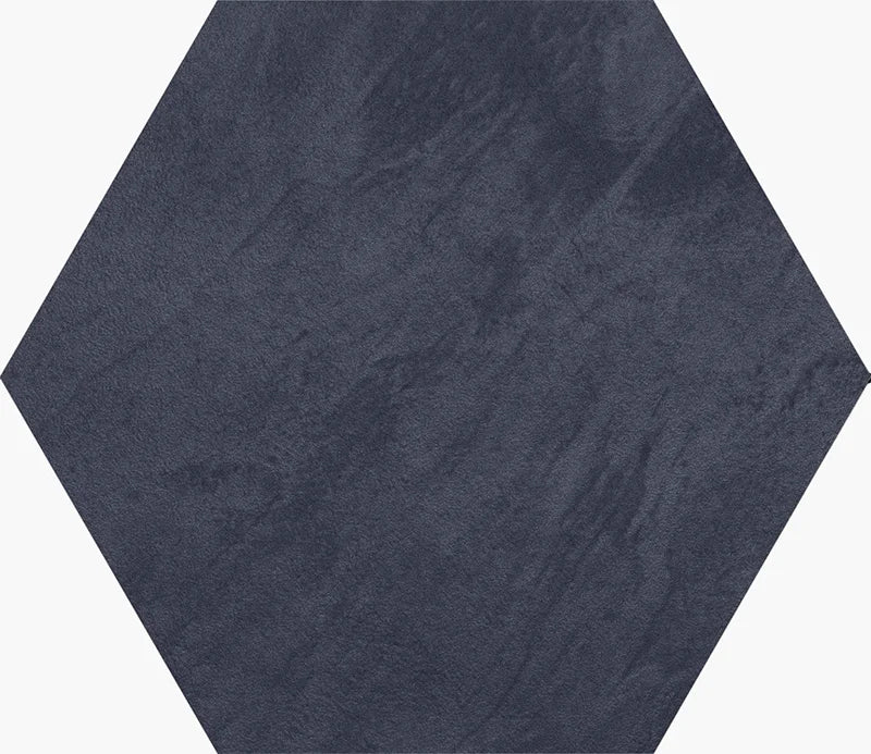 Piastrella gres Quadra Prussia 22x25 cm Eccentrico, effetto cemento esagonale opaco.