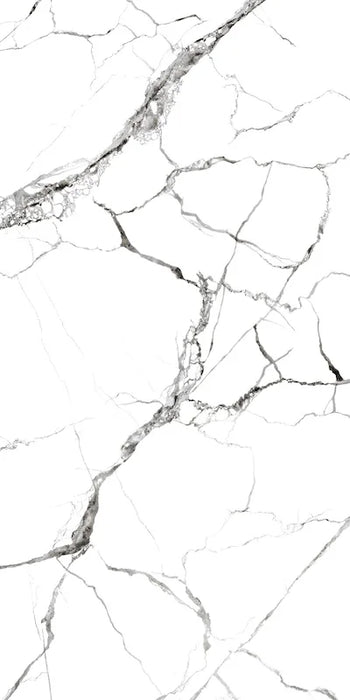 Dettaglio piastrella in gres porcellanato effetto marmo della collezione Reverse di Ceramica Settecento, colore Artic 60x120