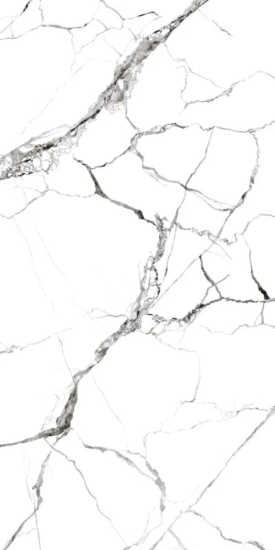 Dettaglio piastrella in gres porcellanato effetto marmo della collezione Reverse di Ceramica Settecento, colore Artic 60x120