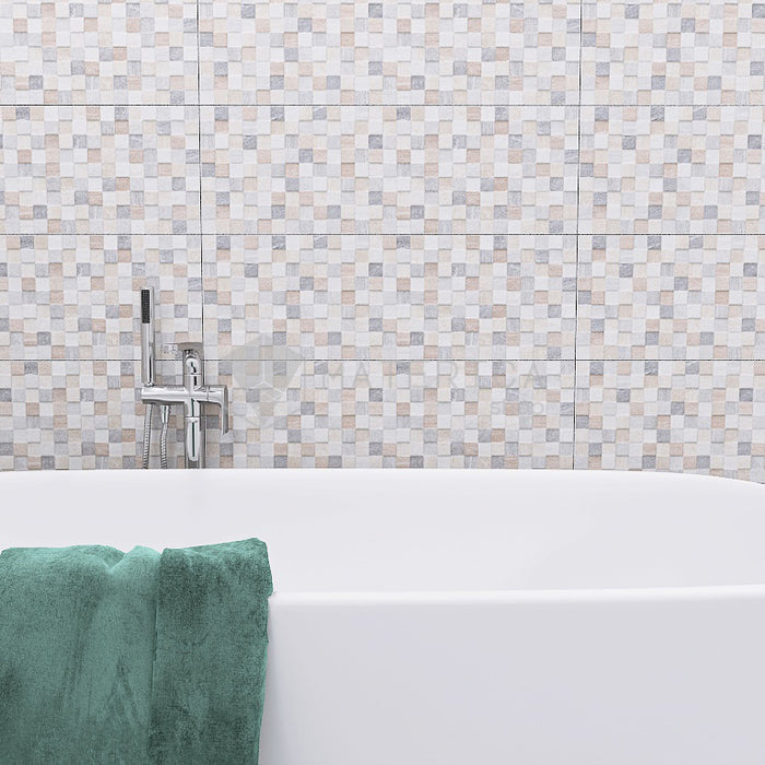 Piastrelle per rivestimento bagno o cucina effetto mosaico di pietra, scontate stock