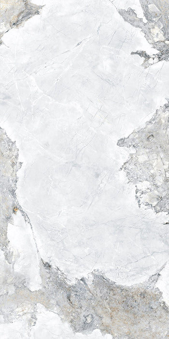 Dettaglio piastrella in gres porcellanato effetto marmo Lucido della collezione Invisible di Ceramica Rondine, formato 60x120, colore Ice