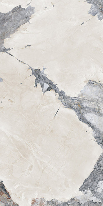 Dettaglio piastrella in gres porcellanato effetto marmo Lucido della collezione Invisible di Ceramica Rondine, formato 60x120, colore Ivory