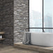 Rivestimento bagno con piastrelle effetto muretto ad incastro, collezione royal di walls and more