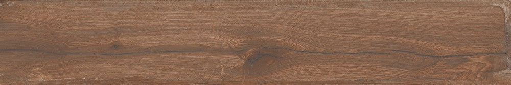 Dettaglio piastrella in gres porcellanato effetto legno 20x120, collezione savage di savoia italia colore cognac a bordo rettificato 1