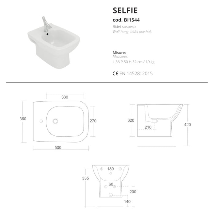 Selfie - Bidet sospeso monoforo