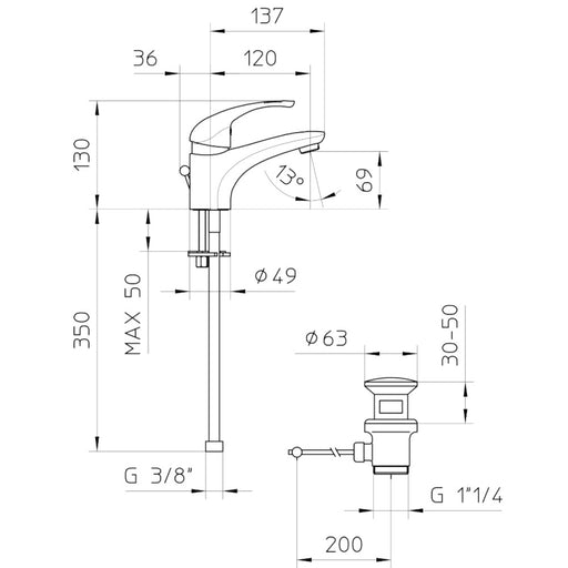 scheda tecnica di miscelatore per lavabo CAPRI di Palazzani Rubinetterie è la perfetta espressione dello stile classico e della tradizione italiana. Interamente realizzati in Italia con materiali di altissima qualità, offrono un'estetica raffinata e durata nel tempo.