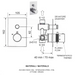 scheda tecnica miscelatore per doccia a incasso termostatico della serie tokyo steel di daniel rubinetterie in acciaio inox
