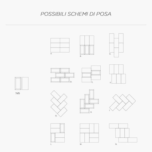 schemi di posa piastrelle effetto mattoncino 7.5x15
