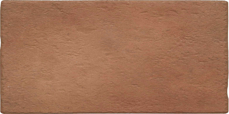 Dettaglio piastrella in gres porcellanato effetto cotto provenzale della collezione Selciaia di keradom, formato 12.5x25, colore Cotto