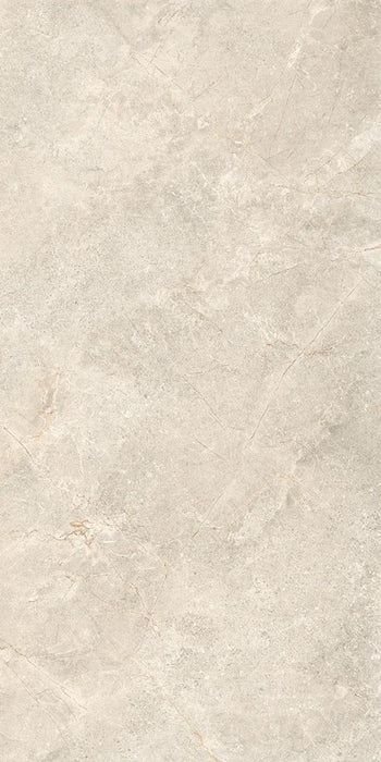 Piastrella Glow Stone Ivory di Herberia Ceramiche in gres porcellanato effetto pietra con riflessi metallici 60x120 cm per pavimenti e rivestimenti contemporanei