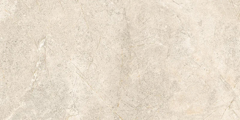 Piastrella Glow Stone Ivory di Herberia Ceramiche in gres porcellanato effetto pietra con riflessi metallici 30x60 cm per pavimenti e rivestimenti contemporanei